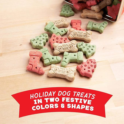 Milk-Bone Limited Edition Holiday Dog Treats, Small Biscuits, 24 Ounce Reusable Tin (Pack of 2)