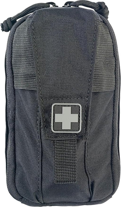 North American Rescue K-9 Handler ROO M-FAK First Aid Kit (Black) NAR K9 MOLLE Mini MFAK for Dogs with C-A-T Tourniquet, Vet Thermometer, HyFin Vent Chest Seals, Gauze (80-1067)
