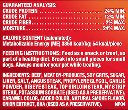 Pup-Peroni Dog Treats, Triple Steak Flavor, 22.5 Ounce, Ribeye, Top Sirloin, NY Strip Flavors (Pack of 2)