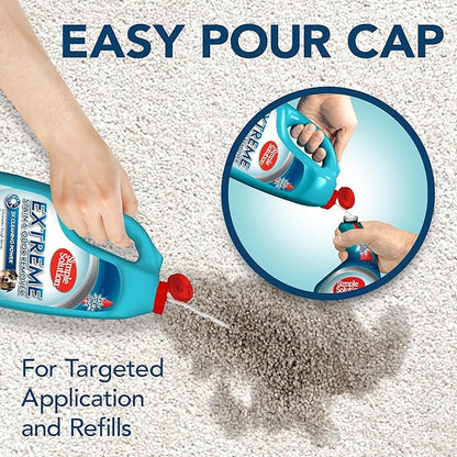 Simple Solution Extreme Pet Stain and Odor Eliminator Spray for Dogs and Cats, Dog Urine Remover, Enzymatic Cleaner, Kitten & Puppy Essentials Pee & Poop Stain Remover for Carpets & Floors, 1 Gallon