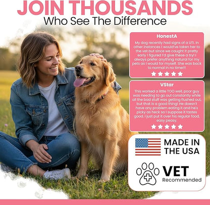 Urinary and Kidney Support for Dogs with - 2 oz of Kidney and Cranberry Supplement - Dogs UTI Treatment for Urinary Tract Health and Immune Function - Made in the USA
