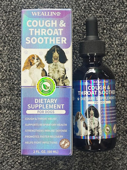 WEALLIN Flea and Tick Prevention Support for Cats and Dogs + Dog Cough Treatment Support for Dogs Pets Oral Natural Supplement Pet Care Support Drops for All Breeds and Ages
