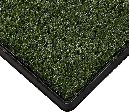 Artificial Grass Puppy Pee Pad for Dogs and Small Pets - 20x25 Inch, Reusable 3-Layer Turf Pads for Dogs with Tray - Indoor and Outdoor Fake Grass Potty Pet Supplies by PETMAKER