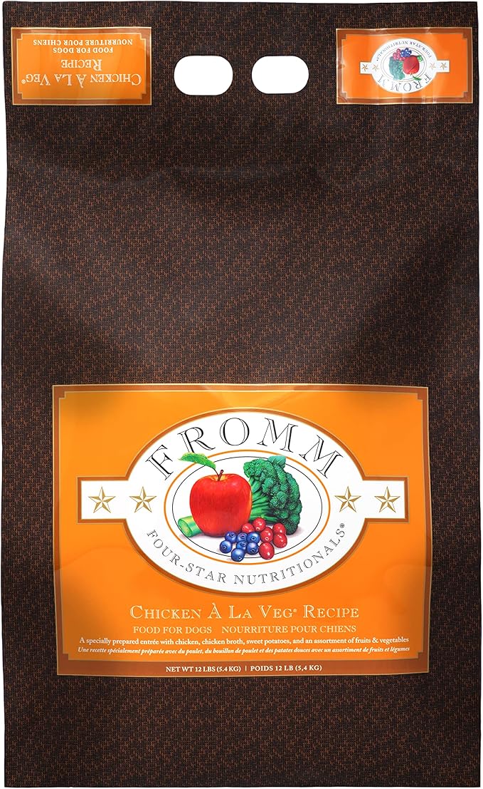 Fromm Four-Star Nutritionals Chicken A La Veg Dog Food - Premium Dry Dog Food - Chicken Recipe - 12 lb