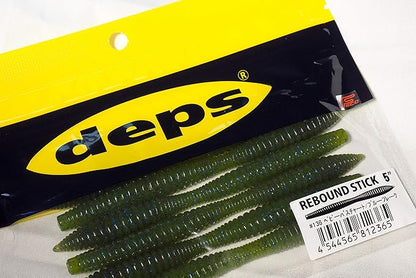 depusu Worm Rebound 5 Stick Worm (♯ 136B Bath CH/Blue Flakes 5/)