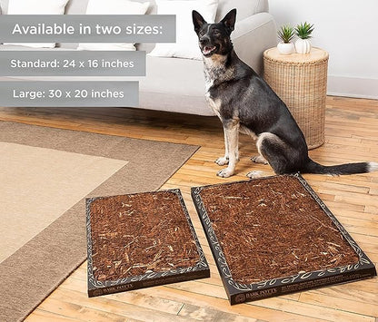 Bark Potty Large Dog Potty Training Box - Disposable, Long-Lasting Pee Pad Litter Replacement - Leak Resistant, Multi-Use, Odor Control, Indoor/Outdoor Toilet Tray