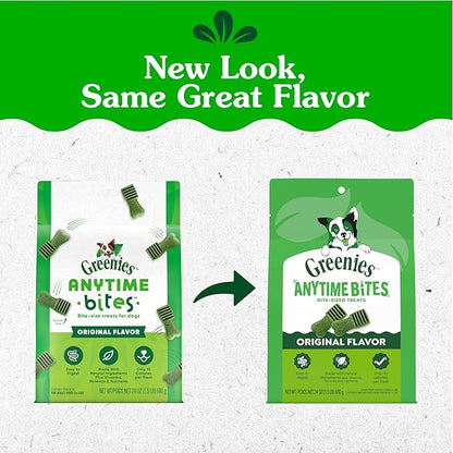 Greenies Anytime Bites Dog Treats, Original Flavor, Dog Training Treats, 24 oz. Bag
