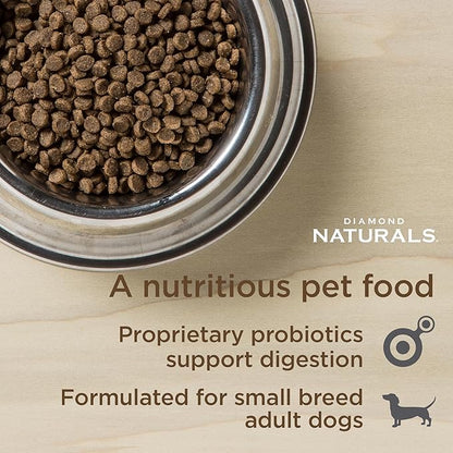 Diamond Naturals Small Breed Chicken and Rice Formula Adult Dry Dog Food with Protein from Real Chicken, Healthy Fats, Probiotics and Essential Nutrients for Small Breed Dogs 6lb
