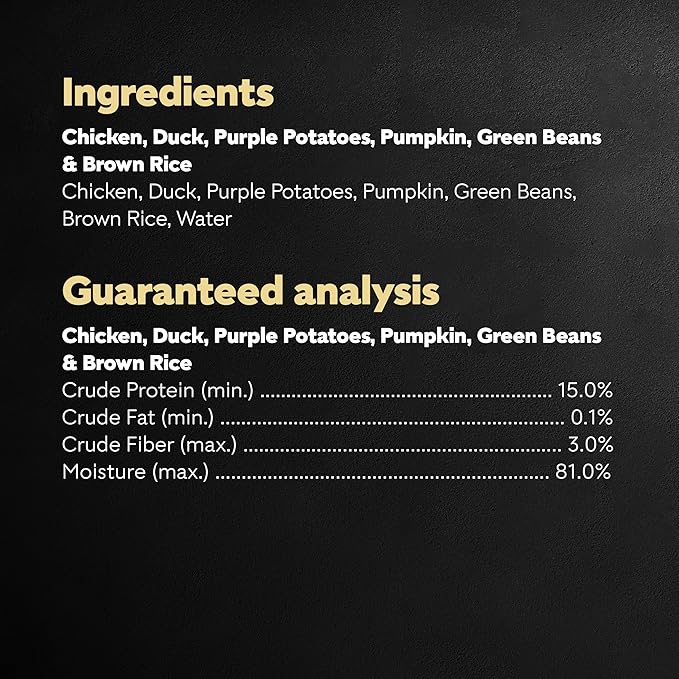 Cesar Simply Crafted Adult Wet Dog Food Toppers for Dry Food, Chicken, Duck, Purple Potatoes, Pumpkin, Green Beans & Brown Rice, 1.3 oz Tubs, 10 Count