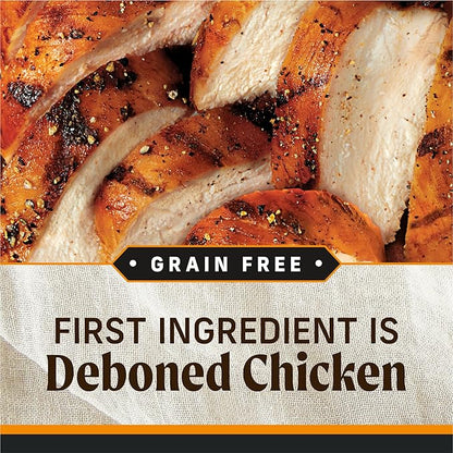 Merrick Grain Free Premium and Natural Canned Dog Food,Soft and Healthy Wet Recipe,Real Chicken Dinner - 12.7 oz. Cans,(Pack of 24)