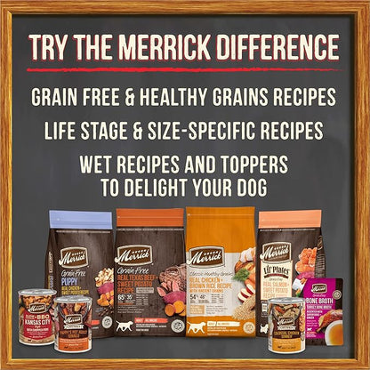 Merrick Premium Grain Free Dry Dog Food Weight Management Dog Food, Wholesome and Natural Kibble, Healthy Weight Recipe - 4.0 lb. Bag