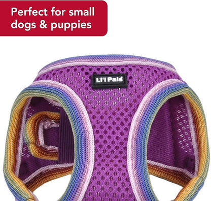 Lil Pals Mesh Comfort Mesh Adjustable Step-in Dog Harness for Puppies and Toy Breeds (Orchid, Petite Small)