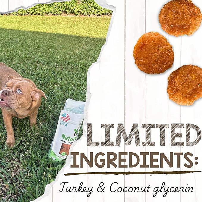 Nature Gnaws USA Turkey Tenders (1Lb) - Delicious Grain-Free Dog Treats for Small, Medium & Large Breeds - Natural Jerky Chews for Dogs.