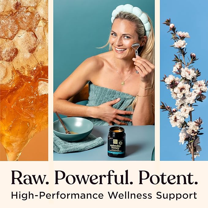 Manuka Honey UMF 20+ MGO 830+ 100% Pure New Zealand Raw, Unfiltered Certified Award Winning Silky Smooth Taste & Texture 17.6 Oz