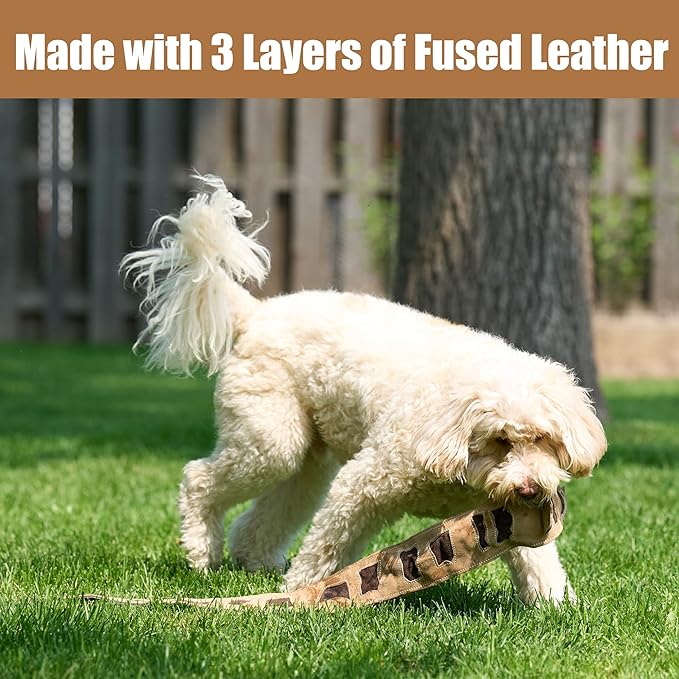 SPOT Skinneeez Leather Snake – 36" Stuffing-Free Dog Toy with Real Leather & 5 Squeakers, Tug Toy for Light to Moderate Chewers, Ideal for Large & XL Dogs