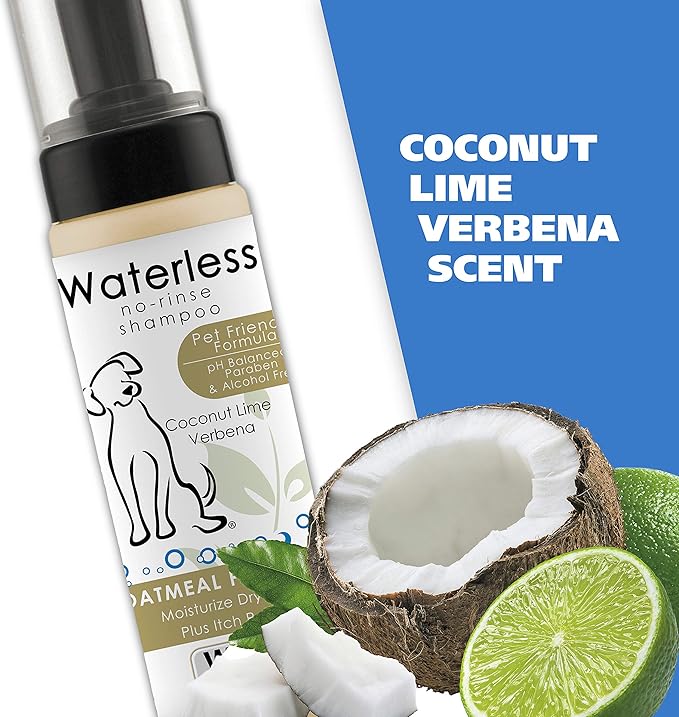 Wahl Waterless Shampoo for Animals, No Rinse | Oatmeal & Coconut Lime Verbena | Conditioning & Detangling | For Dogs, Cats & Horses | 7.1 Oz
