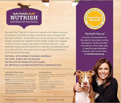 Nutrish Rachael Ray Wet Dog Food Variety Pack Hearty Recipes, six (6) 8 oz Tubs 2 Count (Pack of 24)