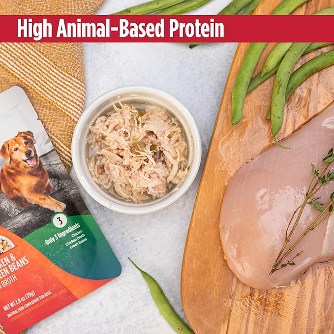Nulo Freestyle Chicken & Green Beans in Broth Real Meat Dog Food Topper, 2.8 Ounce (Pack of 24)