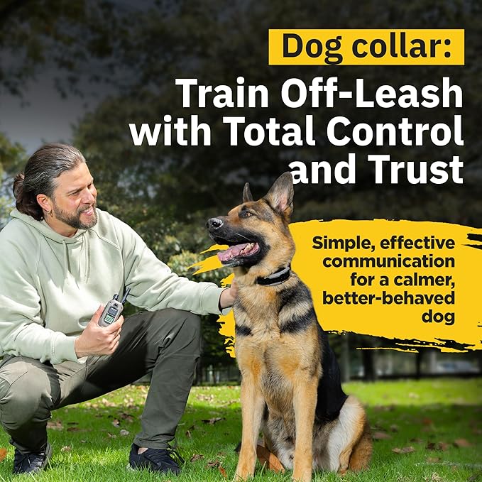 Dogtra 1900X E-Collar with Remote [New Edition] 35 lbs+, 3/4 Mile Range, LED Light, 100 Levels of Precise Control for Stubborn Dogs, Waterproof, Boost for Quick Recall, Vibration, Safety Lock & Tone