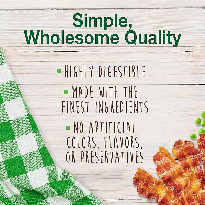 Nylabone Healthy Edibles Natural Dog Chews, Long Lasting Bones for Dogs, Bacon Flavor Dog Treats, Medium (2 Count)