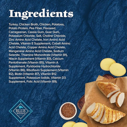 Blue Buffalo Wilderness Natural High Protein Wet Food for Senior Dogs, Turkey & Chicken, 12.5-oz Cans, 12-Count