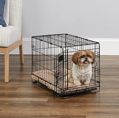 MidWest Homes for Pets 22-Inch iCrate for Extra-Small Breeds, Up to 15 lbs, Single Door Folding Dog Crate with Divider Panel, Leak-Proof Tray & Secure Latch, Portable, Durable & Easy to Assemble