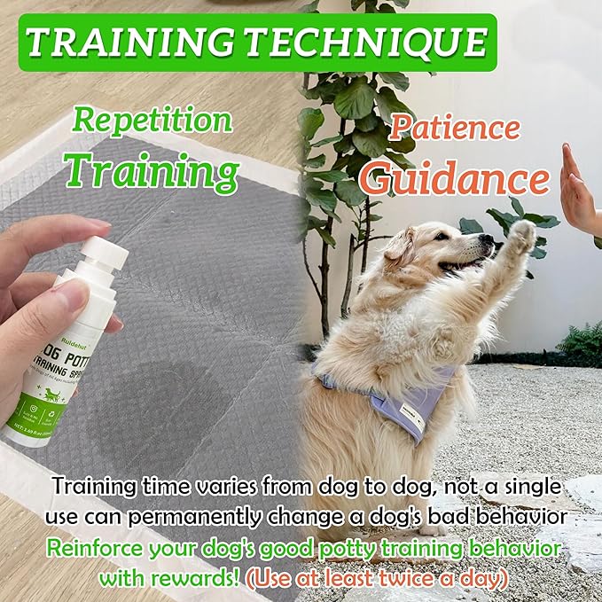 Dog Potty Training Spray & NO-GO Area Spray, Puppy Pee Spray, 8 Fl Oz Large Size, Ideal for Large Dogs and Multi-Dog Households