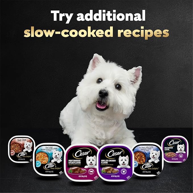 Cesar Home Delights & Classic Loaf in Sauce,Adult Wet Dog Food,Variety Pack,Wet Food for Dogs,3.5 oz Tray,36 Count (Pack of 2)