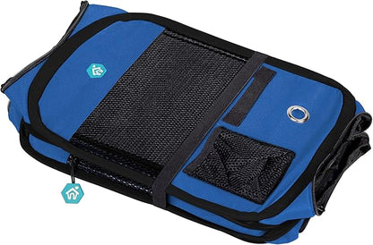 Deluxe Premium Pet Dog Playpen Portable Soft Dog Exercise Pen Kennel with Carry Bag for Dogs, Cats, Kittens, and All Pets (Large, Blue)