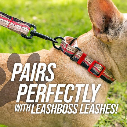Leash Boss Martingale Collar for Dogs | Reflective Nylon Dog Collar for Large Dogs, Medium and Small Dogs | No Pull Pet Training Collar | Quick Release Buckle, Adjustable Pet Collar