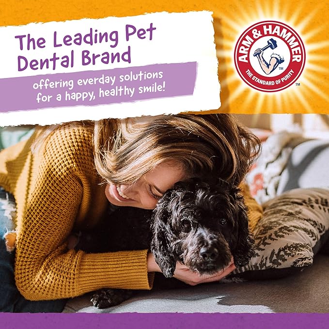 Arm & Hammer for Pets Nubbies Dental Treats - Baking Soda & Calcium Dog Dental Chews, Nubbed Texture Helps Scrub Plaque & Tartar While Chewing, Chicken Flavor, 20 Count, 7 Ounce - 24 Pack