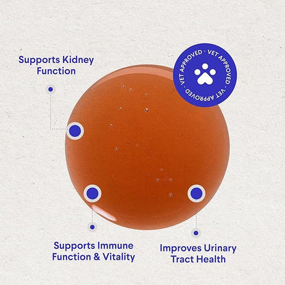 Wonder Paws Premium Kidney Support for Dogs – Cranberry Supplement for Dogs – Dog UTI Treatment – Supports Bladder, Detox, Urinary & Kidney Health – Liquid Kidney Supplement for Dogs 2 oz (60ml)