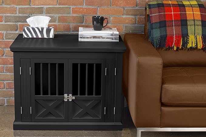 Merry Products Triple Door Medium Dog Crate, Dog Kennel, Dog Cage