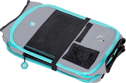 Deluxe Premium Pet Dog Playpen Portable Soft Dog Exercise Pen Kennel with Carry Bag for Dogs, Cats, Kittens, and All Pets (Large, Grey)