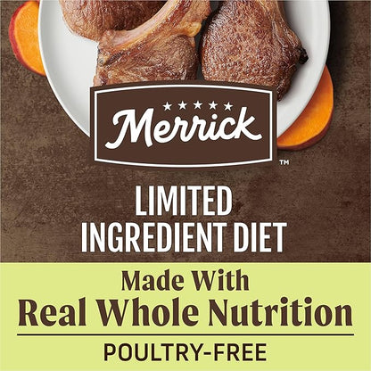 Merrick Limited Ingredient Diet Grain Free Dry Dog Food, Premium And Healthy Kibble With Lamb And Sweet Potato - 22.0 lb. Bag