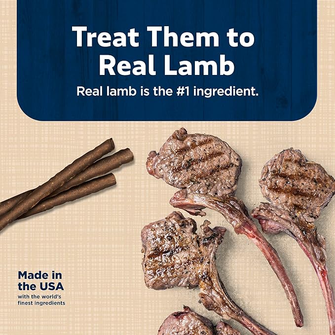 Blue Buffalo Stix Natural Soft Moist Dog Treats Lamb Recipe Bag