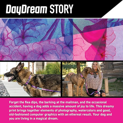 Wolfgang Heavy Duty Adjustable Dog Harness, Pull-Tested to Over 800 lbs for Walking & Training, Daydream Print, Medium