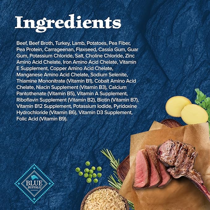 Blue Buffalo Wilderness Rocky Mountain Recipe Senior Wet Dog Food,High-Protein & Grain-Free,Made with Natural Ingredients,Red Meat Recipe,12.5-oz. Cans,(Pack of 24)