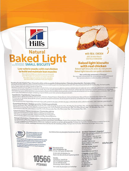 Hill's Natural Baked Light Biscuit Treats for Small Dogs, Chicken, 8 oz. Bag