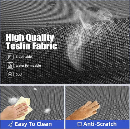 Simple Trending Elevated Dog Bed for Large Dogs, Waterproof Raised Dog Cot with Washable Mesh, Cooling Breathable Pet Bed for Outdoor, 42" x 31", Black