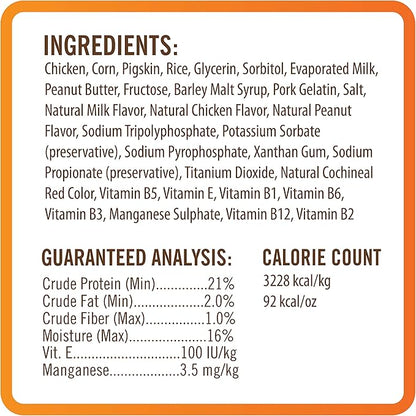 NutriChomps Dog Chews, 5 inch Twists, Real Chicken, Peanut Butter and Milk Flavors, 15 Count, Easy to Digest, Rawhide Free Dog Treats, Long Lasting, Vitamin and Mineral Enriched