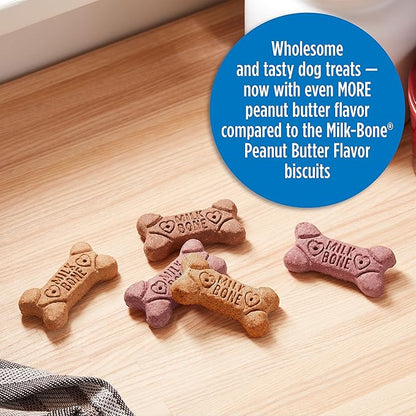 Milk-Bone Peanut Butter Flavor Naturally & Artificially Flavored Dog Biscuits - Crunchy Dog Treats - 7 Pounds (Packaging Design May Vary),(Pack of 2)