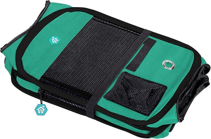 Deluxe Premium Pet Dog Playpen Portable Soft Dog Exercise Pen Kennel with Carry Bag for Dogs, Cats, Kittens, and All Pets (Large, Green)