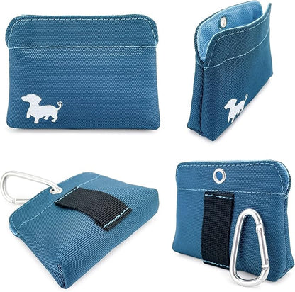 Pocket Sized Dog Treat Pouch - Treat Pouches for Pet Training - Dog Treat Pouch with Magnetic Closure - Dog Walking Treat Bag for Dog Training - Turquoise