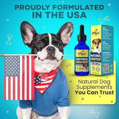 Handy Hound Dog Cough Supplement - Manuka Honey, Natural Herbal Formula for Throat Soothing & Mucus Support - Made in USA (4 Oz)