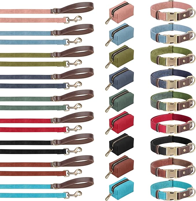 Didog Soft PU Leather Dog Collar for Large Dogs,Classic Adjustable Dog Collars with Quick Release Metal Buckle,Easy Clean and Comfortable with Nylon Lining,Olive Green,L Neck 16-23"