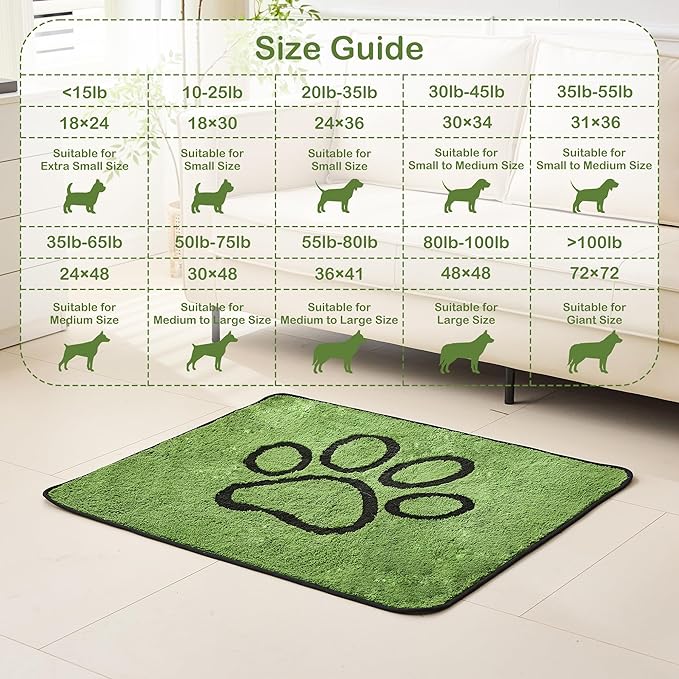 Qeils Reusable Dog Pee Pads, 2 Pack Super Absorbent & Leakproof Washable Puppy Pads with Soft Green Top Layer, for Potty Training, Crates, Couch, Car Seats & Pet Beds, 24"x 48"