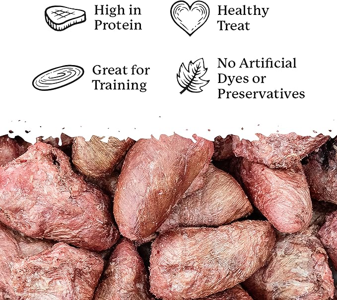 Dr. Harvey's Freeze-Dried Chicken Hearts - Training Dog Treats, Single Ingredient, All-Natural USA Sourced Protein, Allergen-Free - 7 Ounces (Pack of 3)