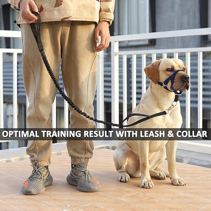BARKLESS No-Pull Head Collar for Dogs Training & Walking Made Easy, Soft, Adjustable Dog Halter Harness with Safety Link- Put an End to Pulling on The Leash