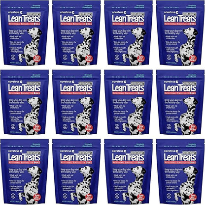 Covetrus Nutrisential Lean Treats for Dogs - Small, Medium & Large Dogs (K9) - Nutritional Low Fat, Bite-Size - Soft Chicken Flavor - 12 Pack - 4oz